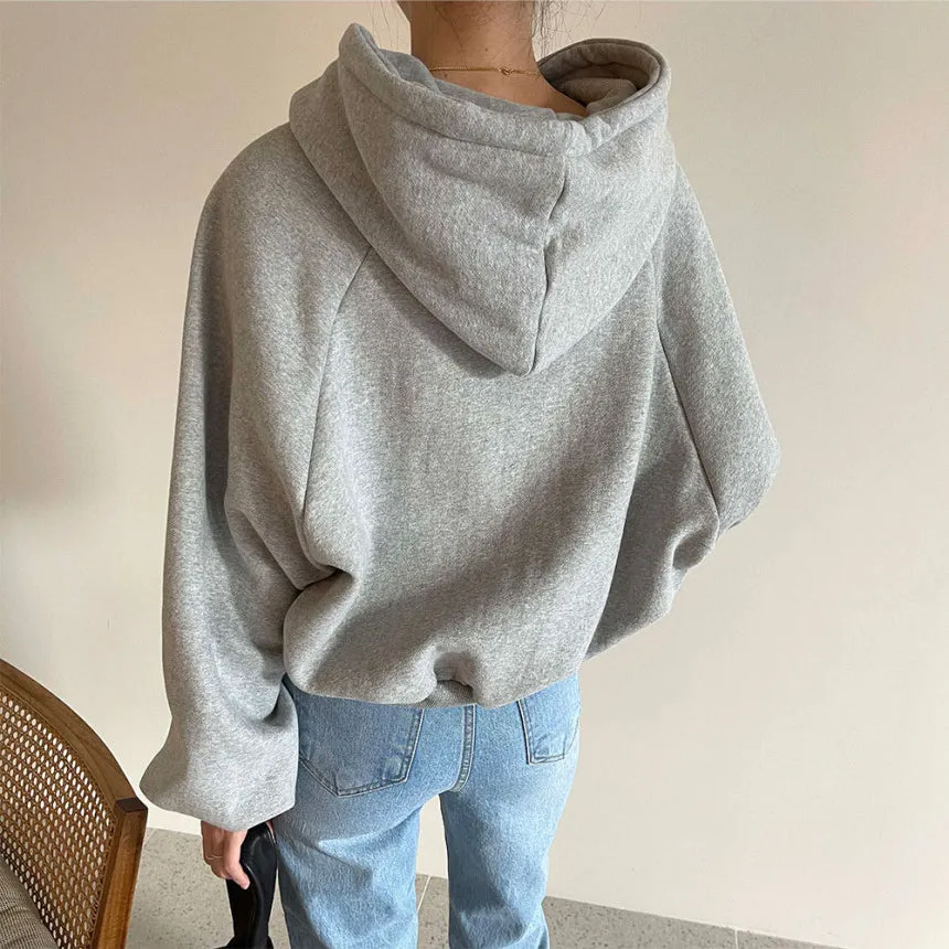 christmas outfit Sonicelife Oversized Embroidery Street Hoodie