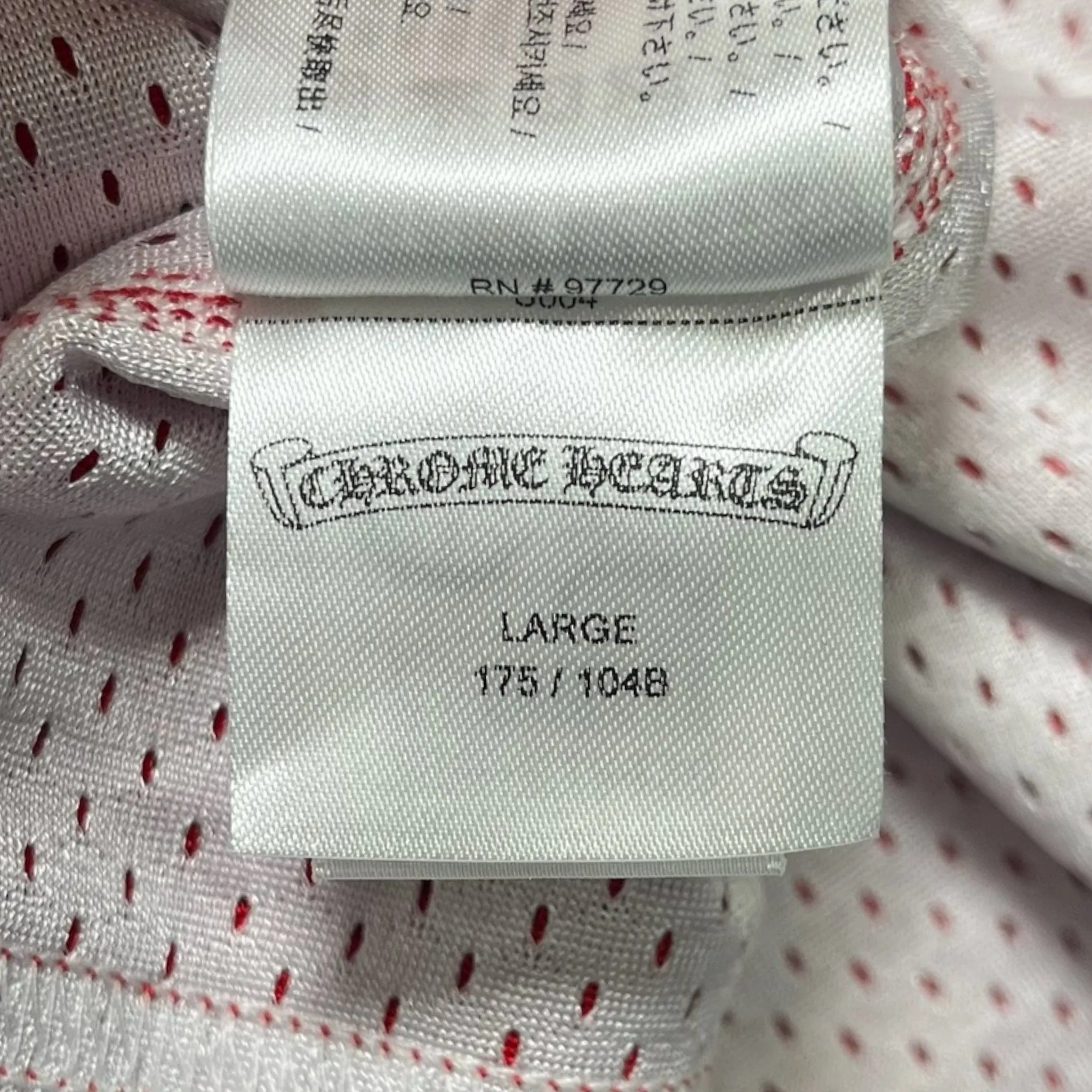 Chrome Hearts Form Reversible Warmup Basketball Jersey Red Pre-Owned