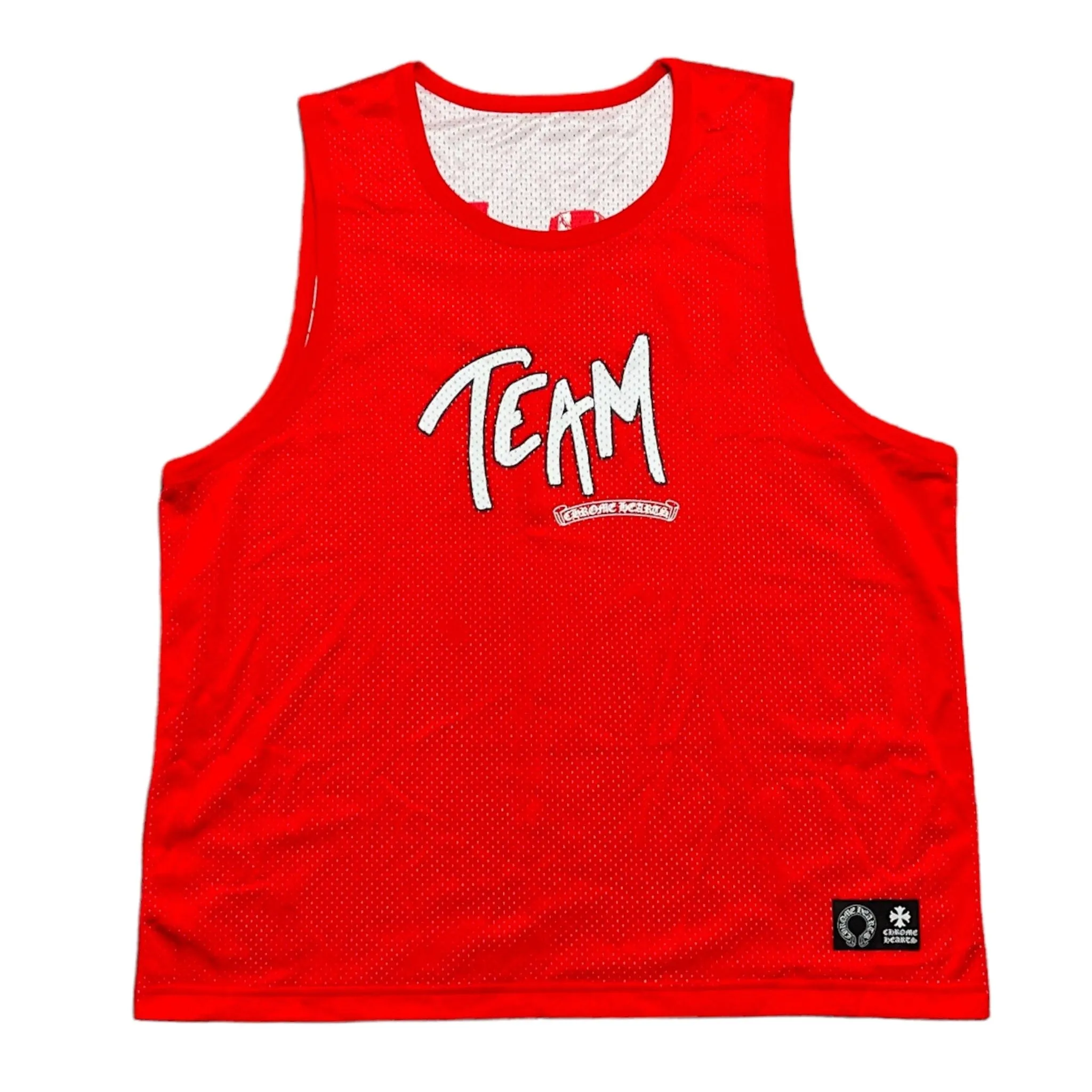 Chrome Hearts Form Reversible Warmup Basketball Jersey Red Pre-Owned