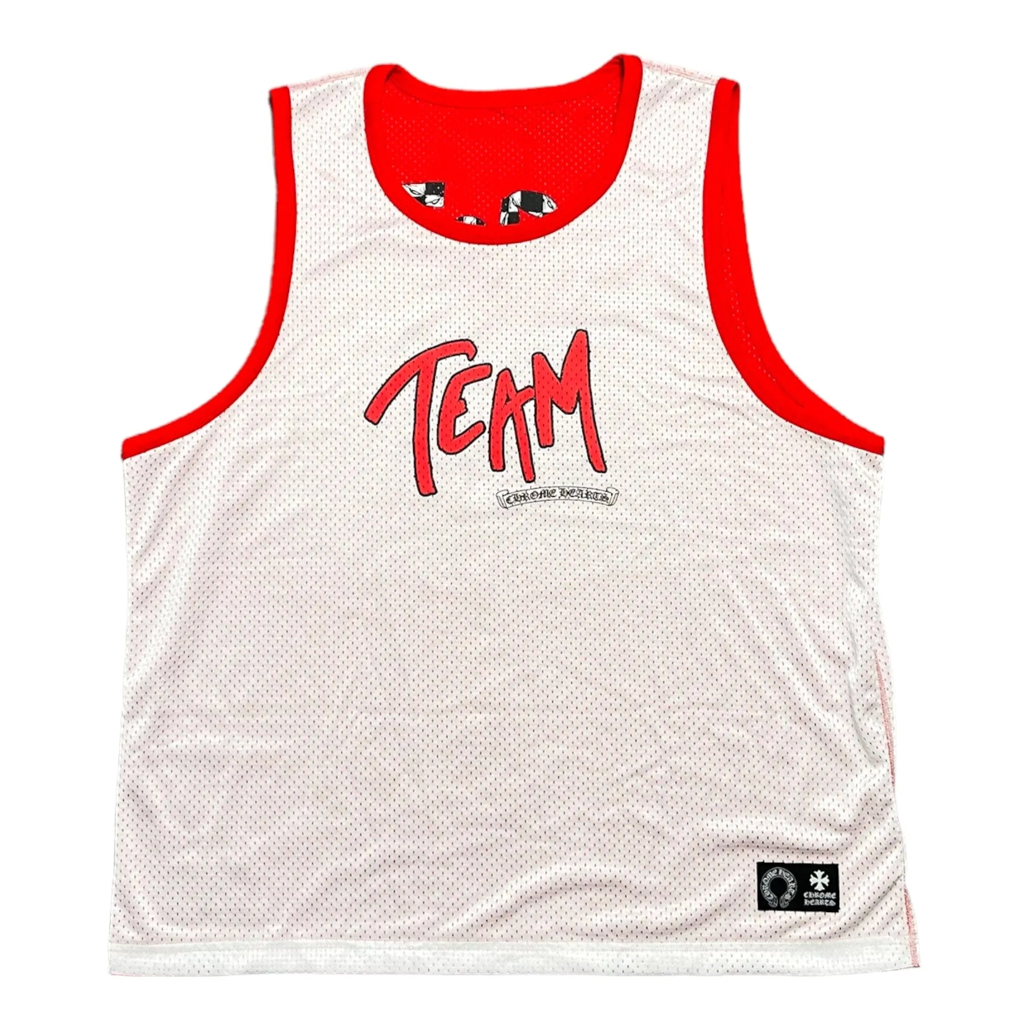 Chrome Hearts Form Reversible Warmup Basketball Jersey Red Pre-Owned