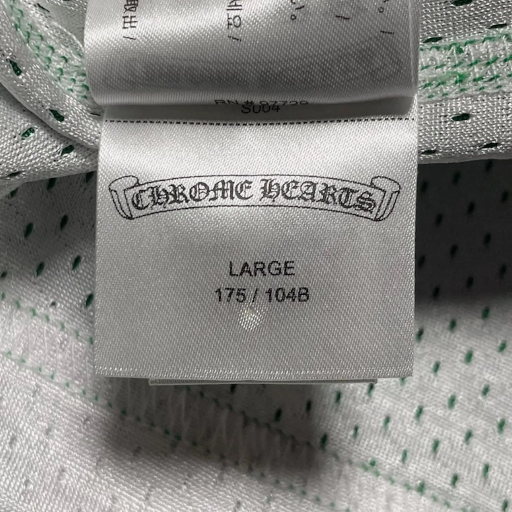 Chrome Hearts Sports Mesh Reversible Warmup Basketball Jersey Green