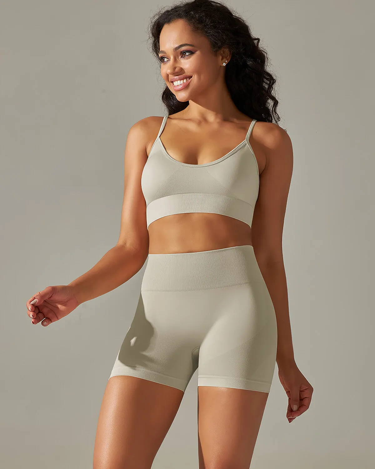 Cleo Sports Bra - Beige