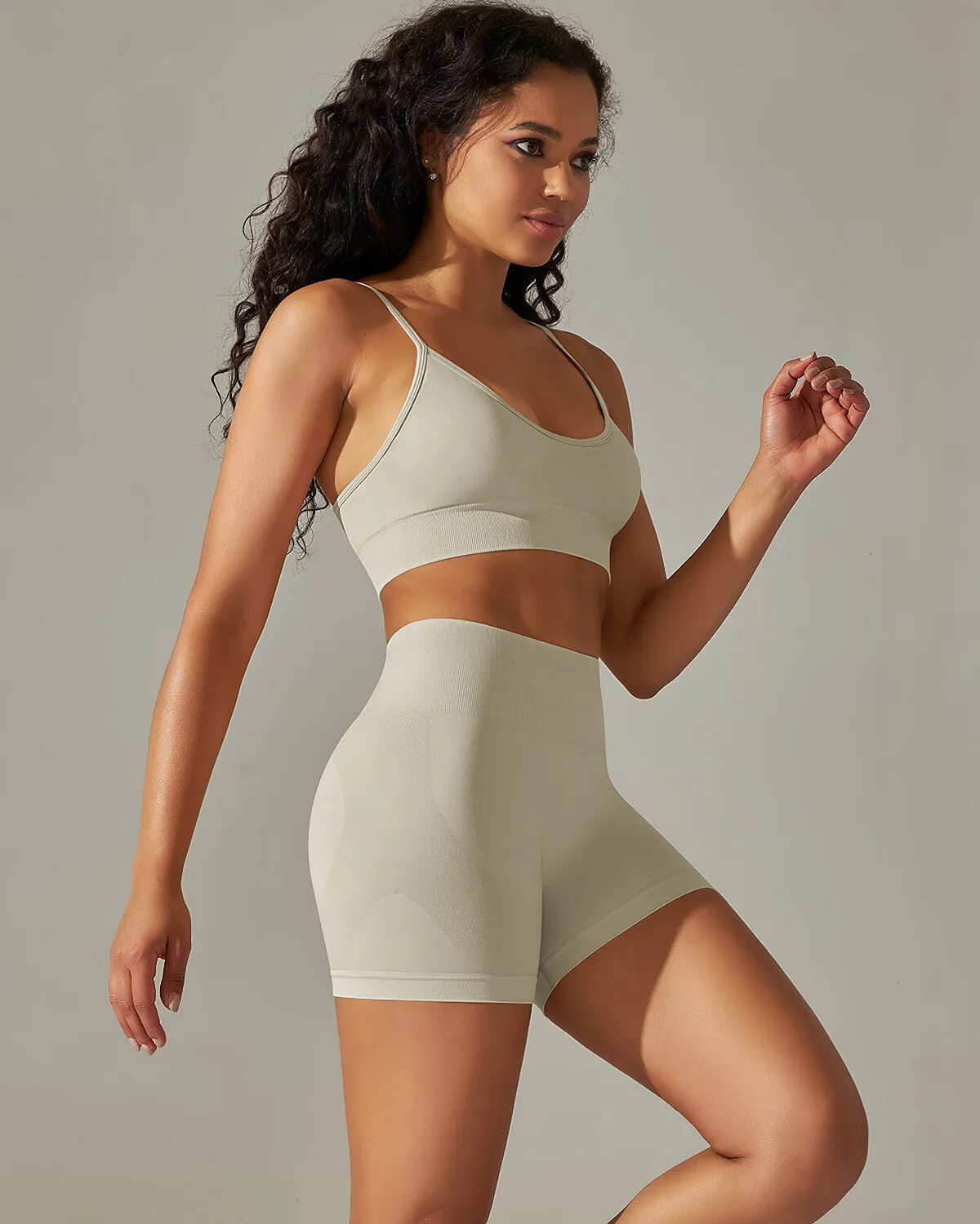 Cleo Sports Bra - Beige
