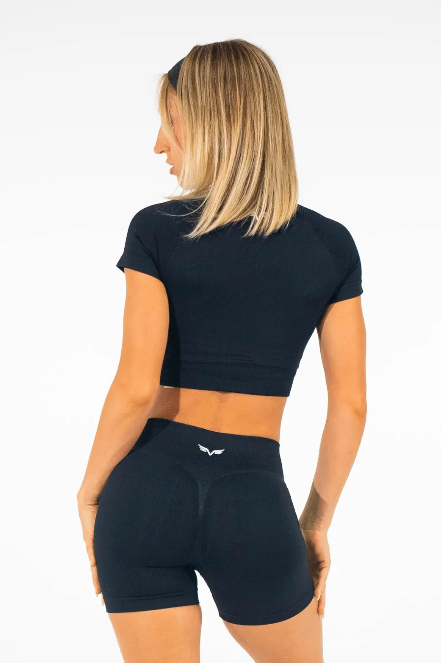 Club Athletica Flex Seamless Crop Top Black