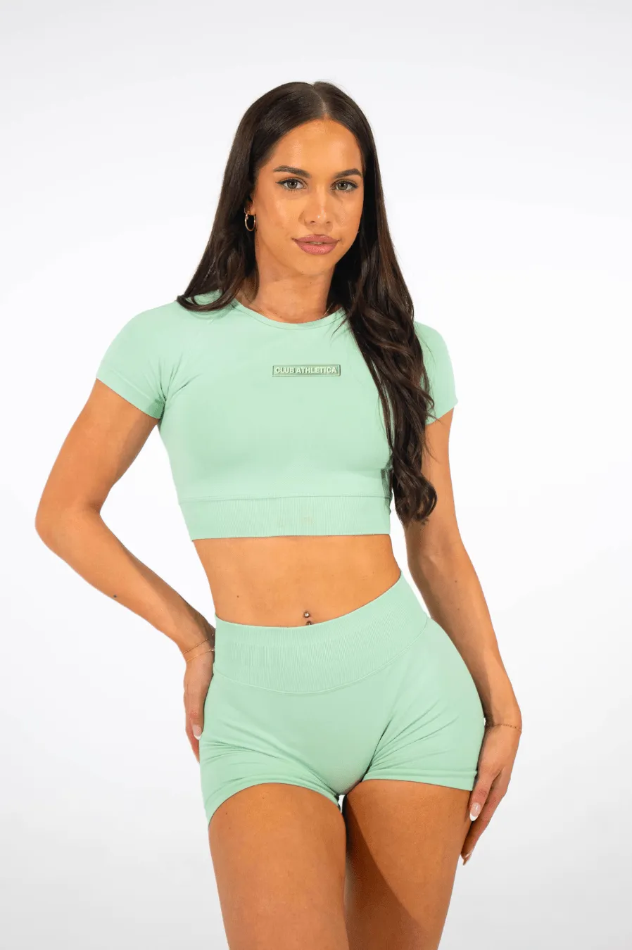 Club Athletica Flex Seamless Crop Top Light Green