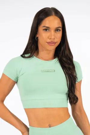 Club Athletica Flex Seamless Crop Top Light Green