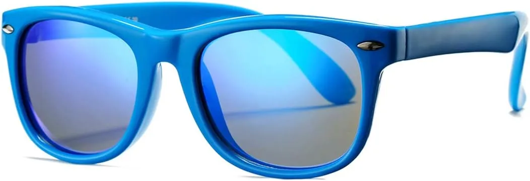 COASION Kids Polarized Sunglasses TPEE Rubber Flexible Shades for Girls Boys Age 3-9