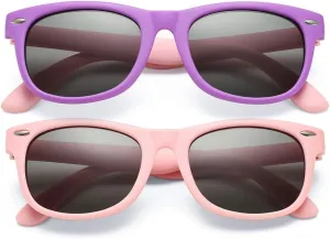 COASION Kids Polarized Sunglasses TPEE Rubber Flexible Shades for Girls Boys Age 3-9