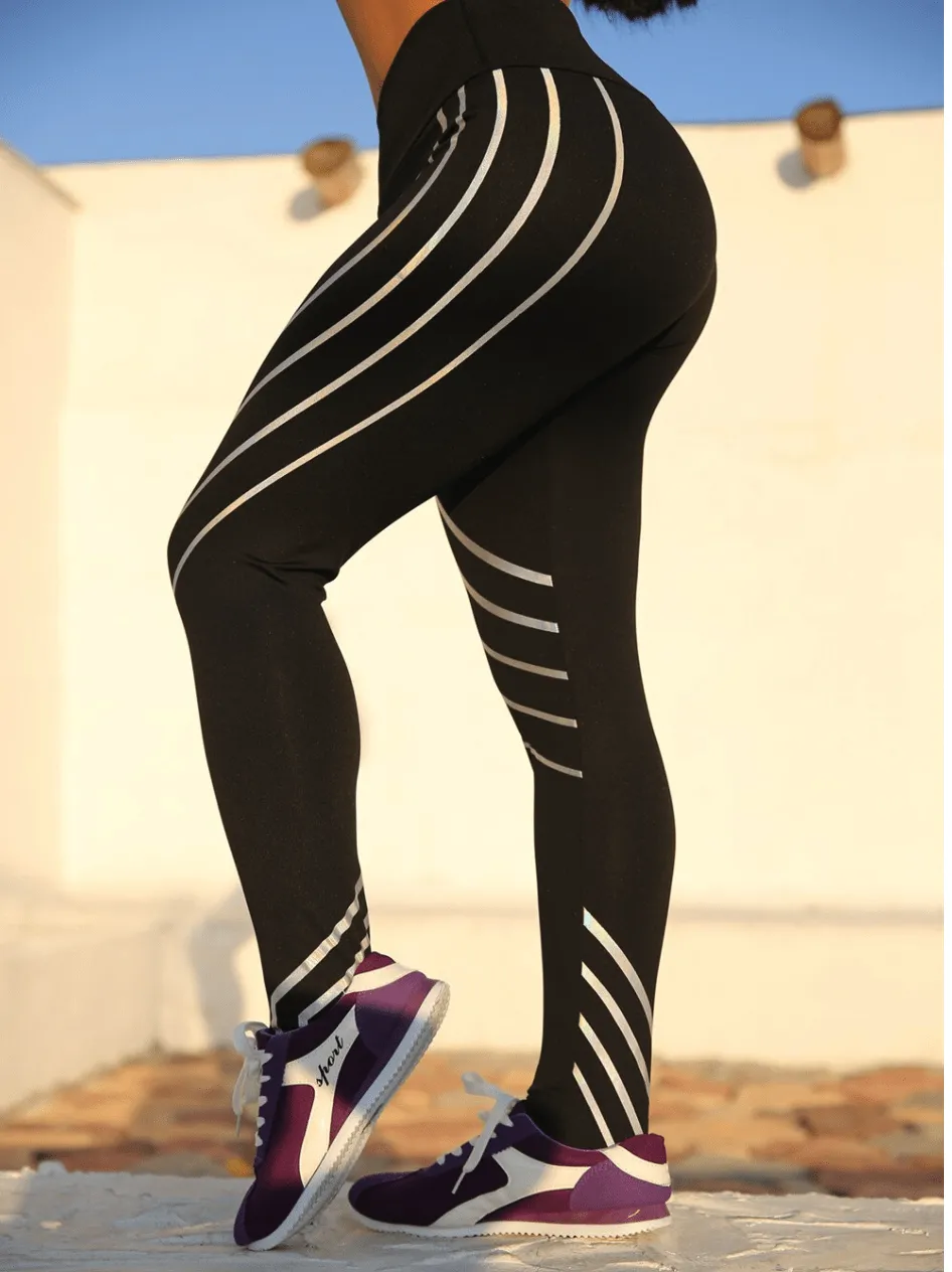 Colorful Reflection Fit Push Up Leggings