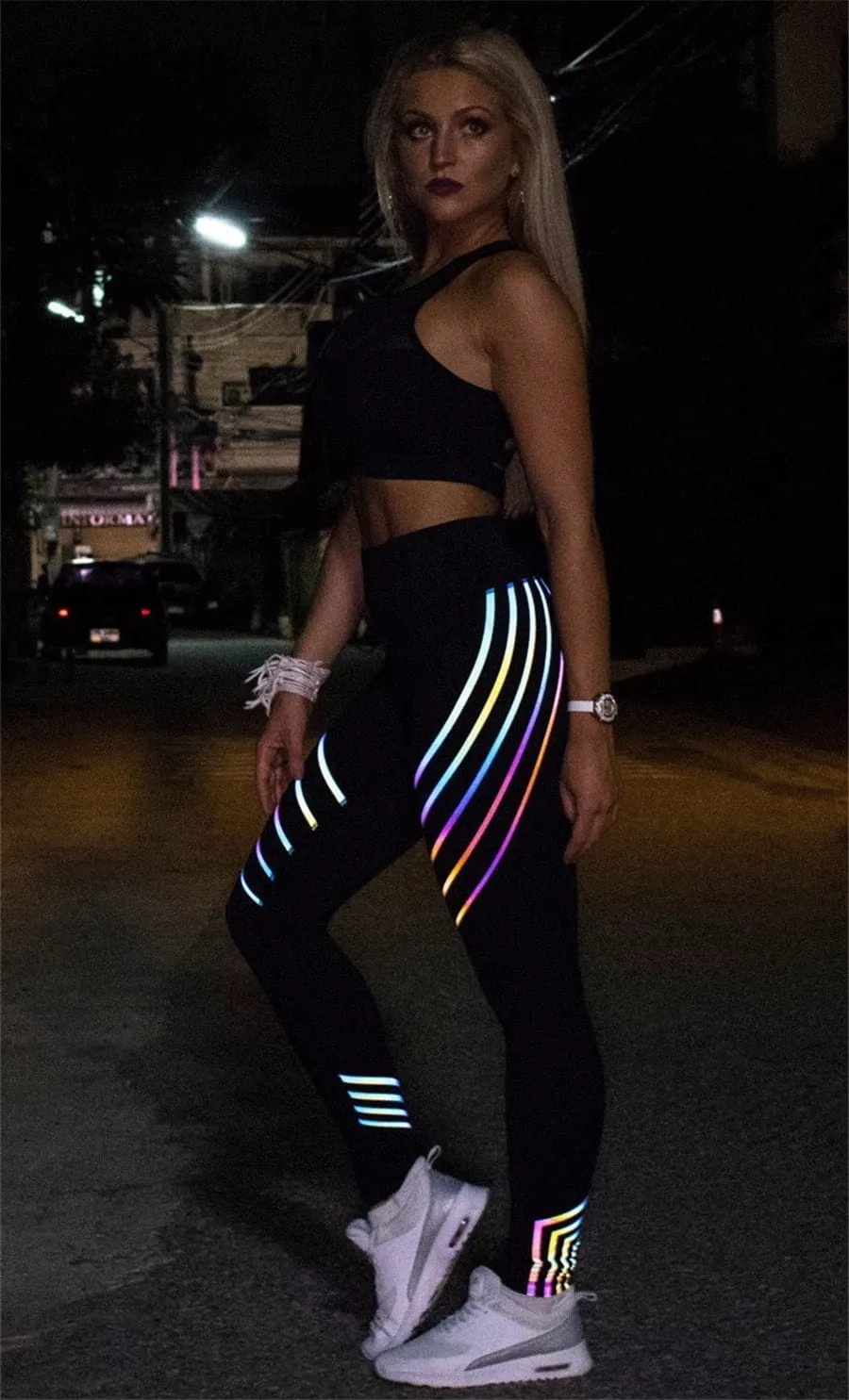 Colorful Reflection Fit Push Up Leggings