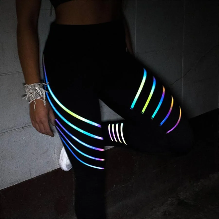 Colorful Reflection Fit Push Up Leggings