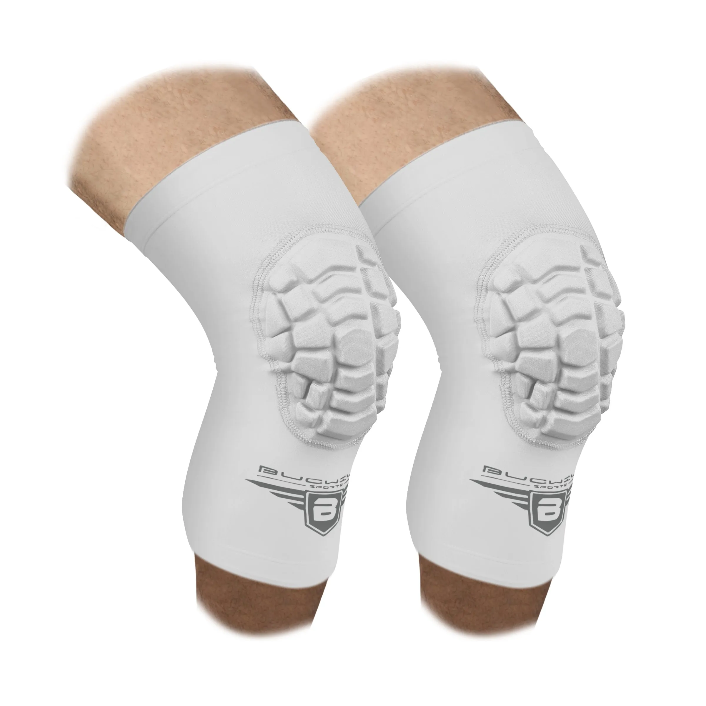 Compression Knee Pads - White