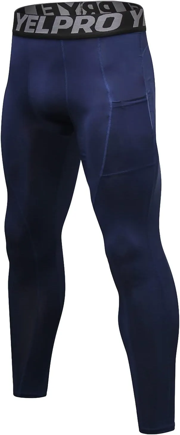 Compression Trousers for Men Base Layer Bottoms Running Slim Leggings Workout Quick Dry Pants Sports Compression Tights