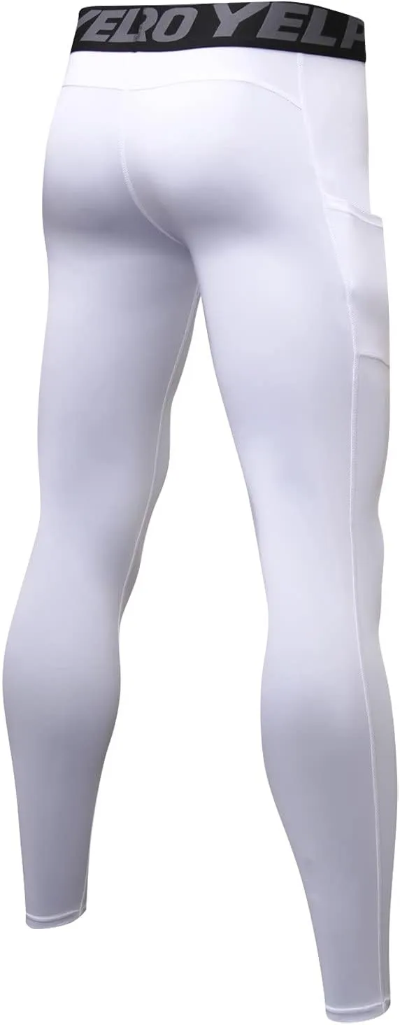 Compression Trousers for Men Base Layer Bottoms Running Slim Leggings Workout Quick Dry Pants Sports Compression Tights