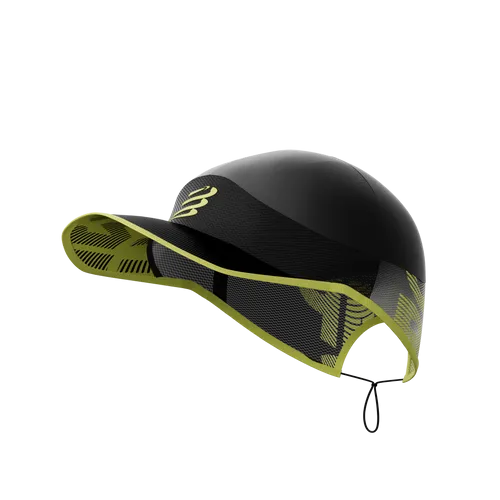 Compressport Unisex's Pro Racing Cap - Black/White/Safety Yellow
