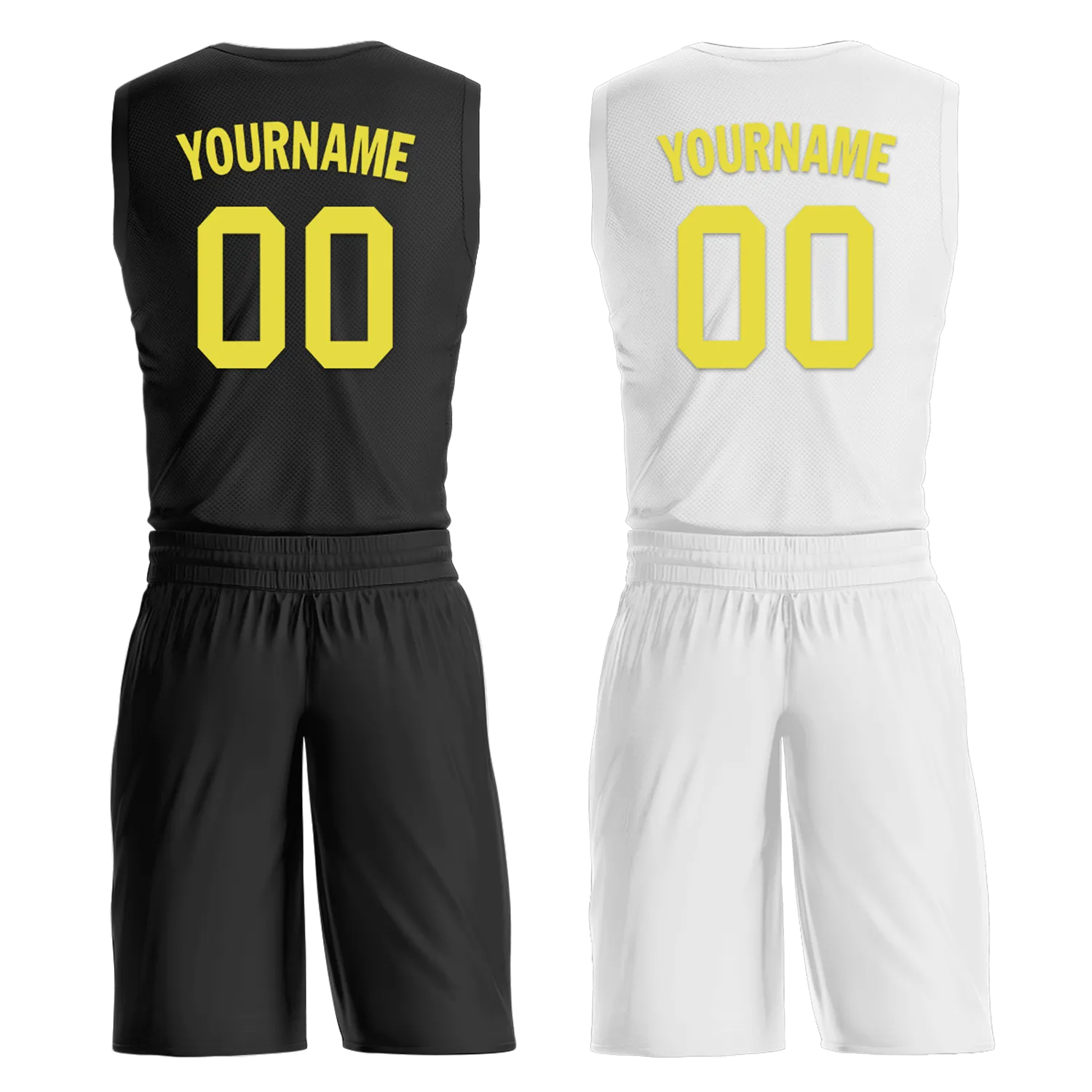 Corporate Gifts,Custom Black White Classic Style Reversible Basketball Uniform Personalized BBJR-D017048