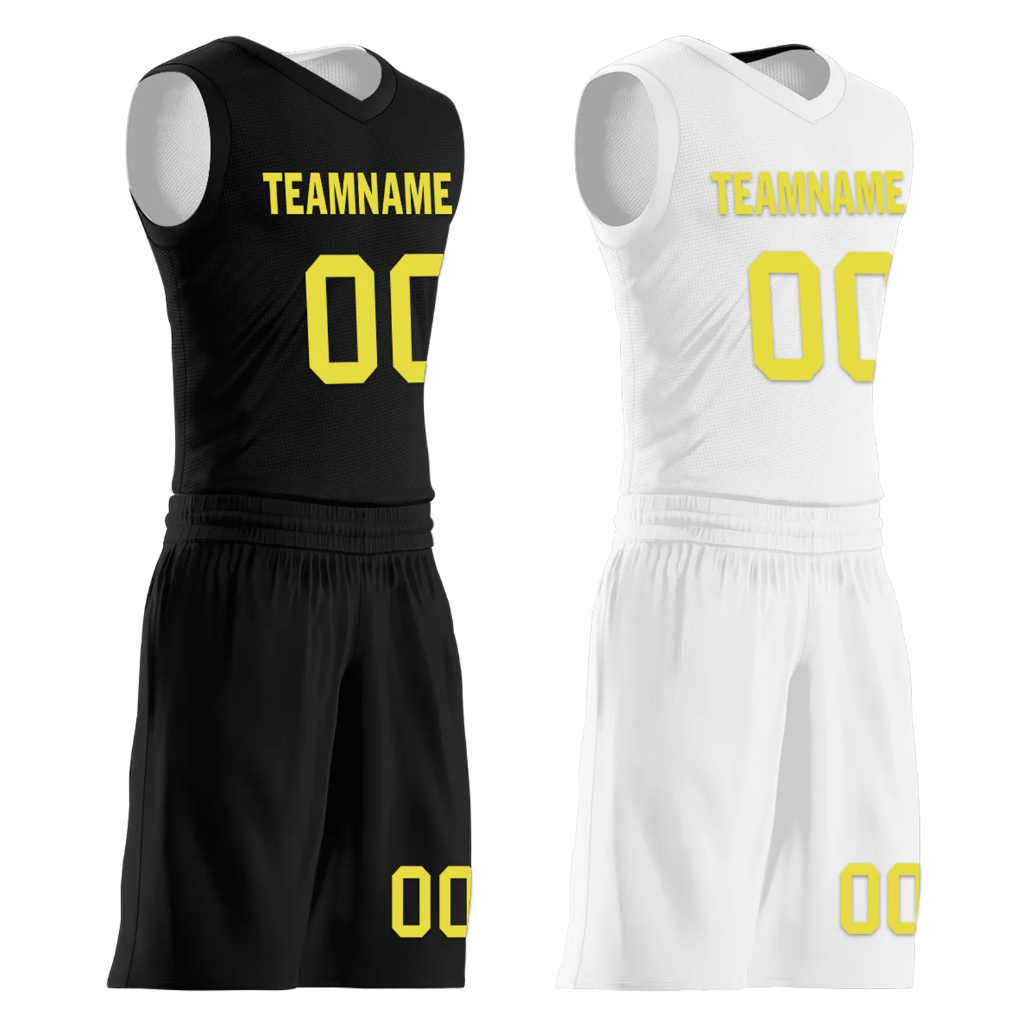 Corporate Gifts,Custom Black White Classic Style Reversible Basketball Uniform Personalized BBJR-D017048