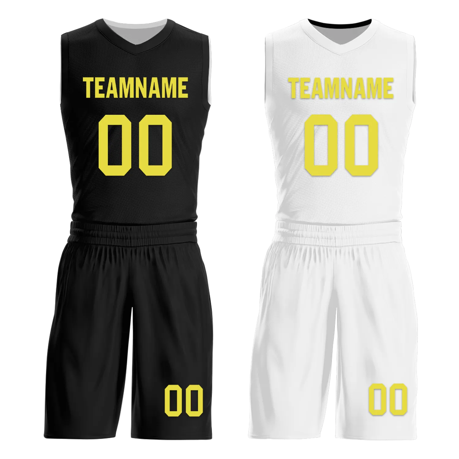 Corporate Gifts,Custom Black White Classic Style Reversible Basketball Uniform Personalized BBJR-D017048