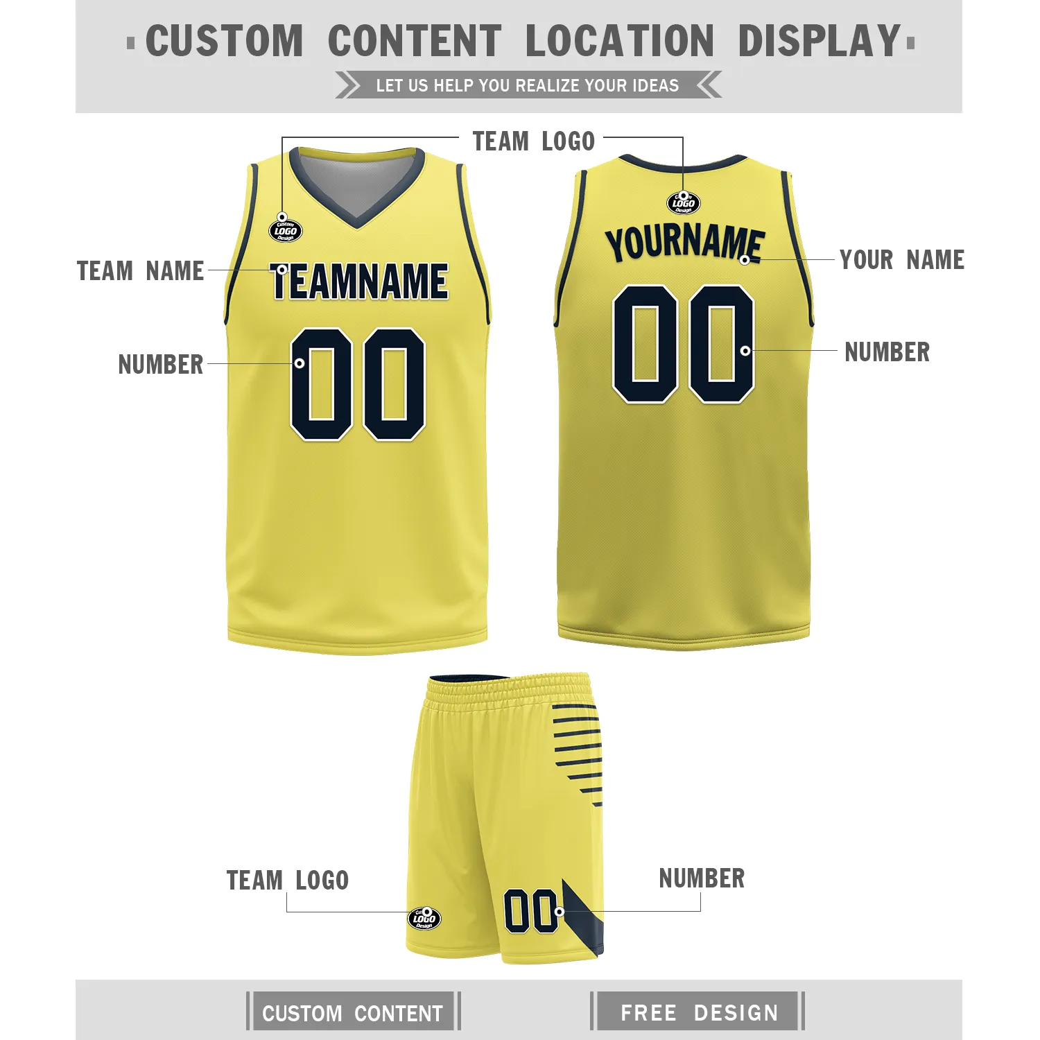 Corporate Gifts,Custom Blue Yellow Classic Style Reversible Basketball Uniform Personalized BBJR-D017059
