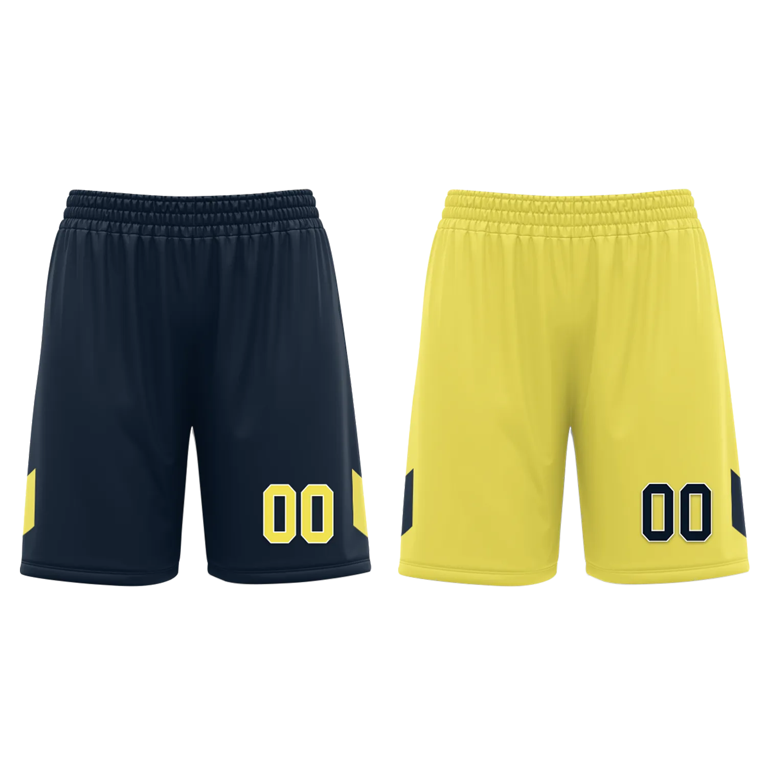 Corporate Gifts,Custom Blue Yellow Classic Style Reversible Basketball Uniform Personalized BBJR-D017059
