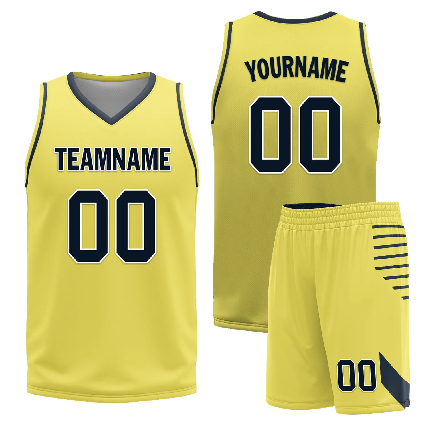Corporate Gifts,Custom Blue Yellow Classic Style Reversible Basketball Uniform Personalized BBJR-D017059