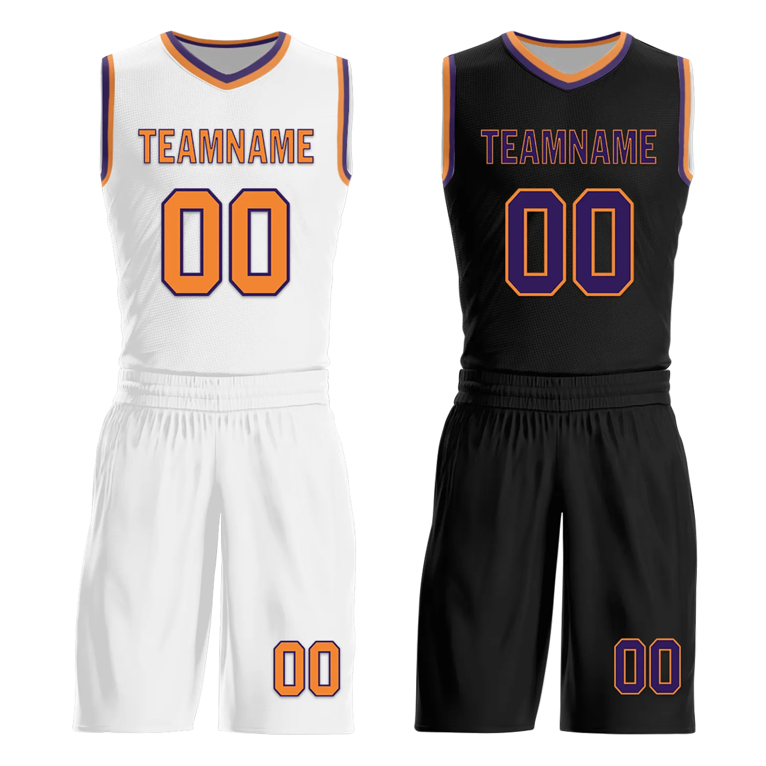 Corporate Gifts,Custom White Black Classic Style Reversible Basketball Uniform Personalized BBJR-D017057