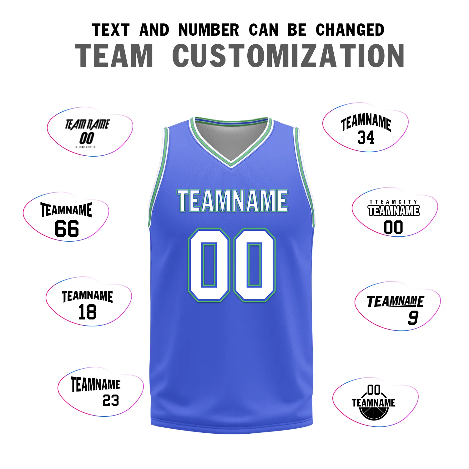 Corporate Gifts,Custom White Blue Classic Style Reversible Basketball Uniform Personalized BBJR-D017045