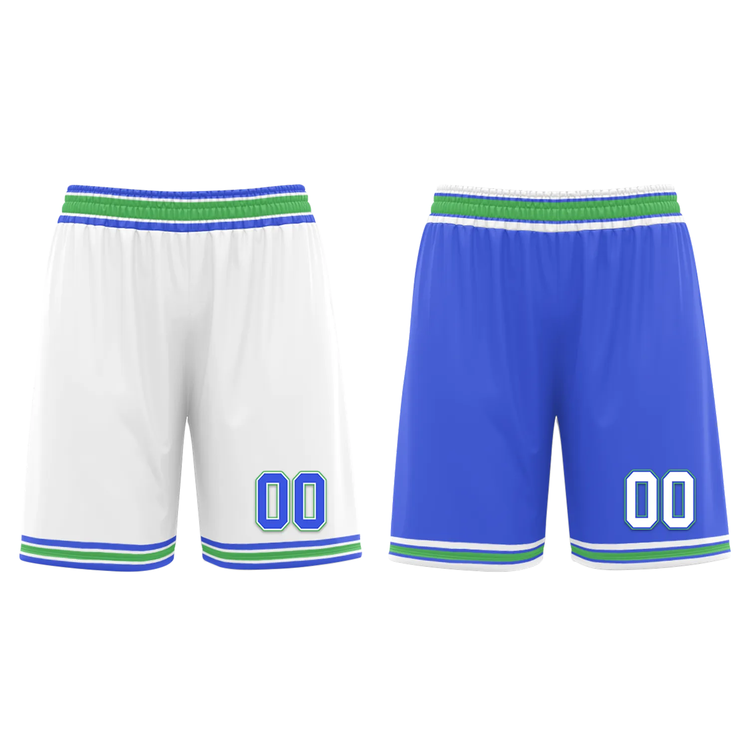 Corporate Gifts,Custom White Blue Classic Style Reversible Basketball Uniform Personalized BBJR-D017045
