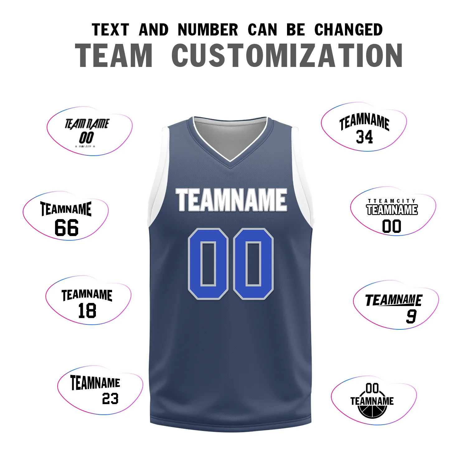 Corporate Gifts,Custom White Blue Classic Style Reversible Basketball Uniform Personalized BBJR-D017054
