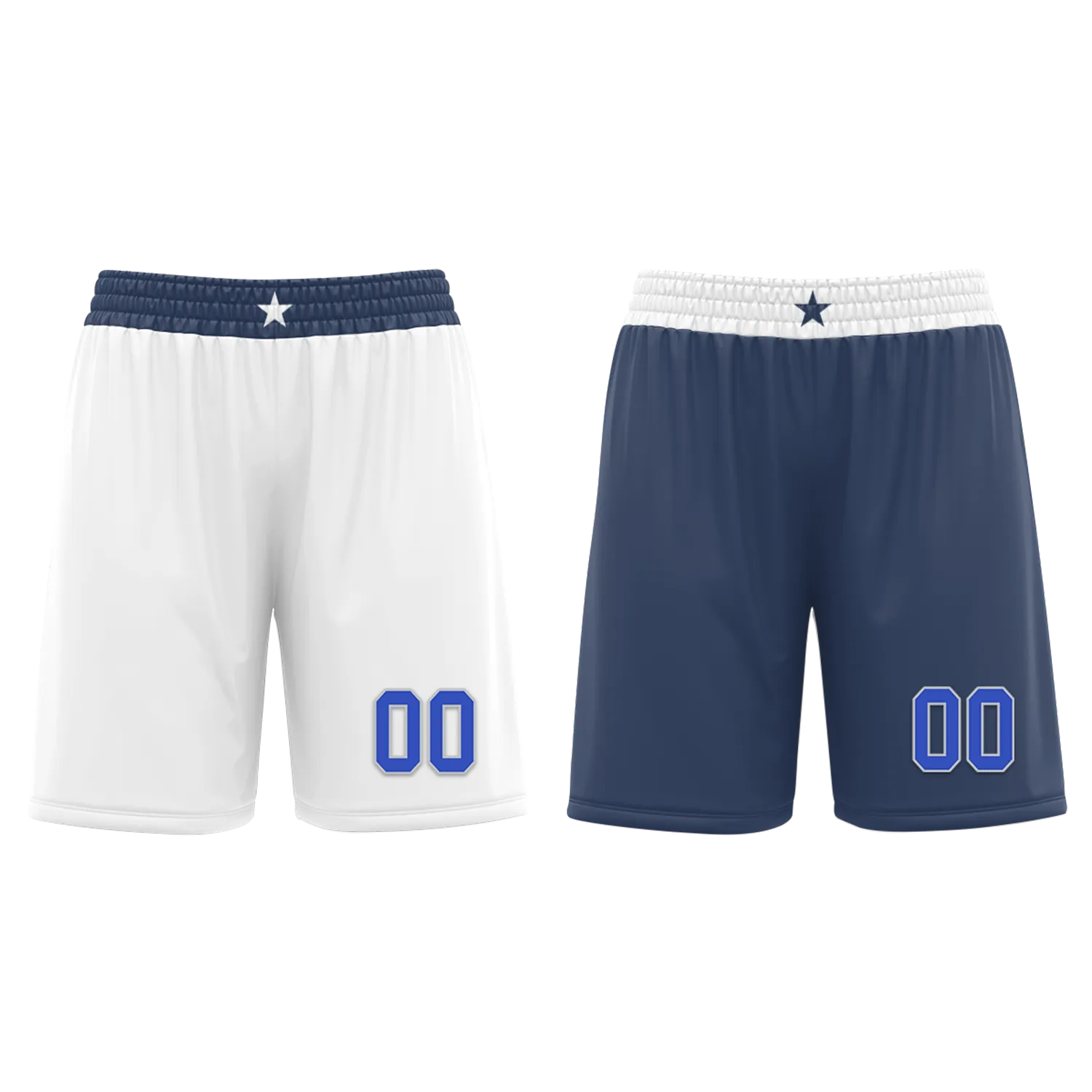 Corporate Gifts,Custom White Blue Classic Style Reversible Basketball Uniform Personalized BBJR-D017054