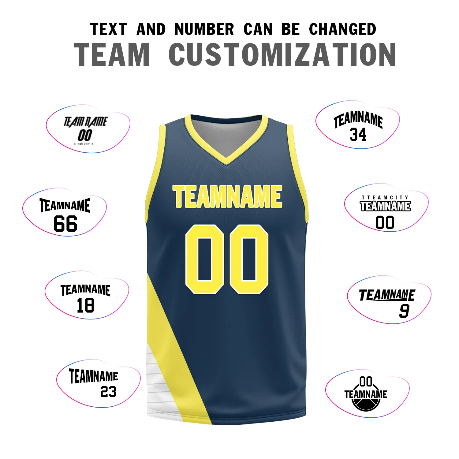 Corporate Gifts,Custom Yellow Blue Classic Style Reversible Basketball Uniform Personalized BBJR-D017060