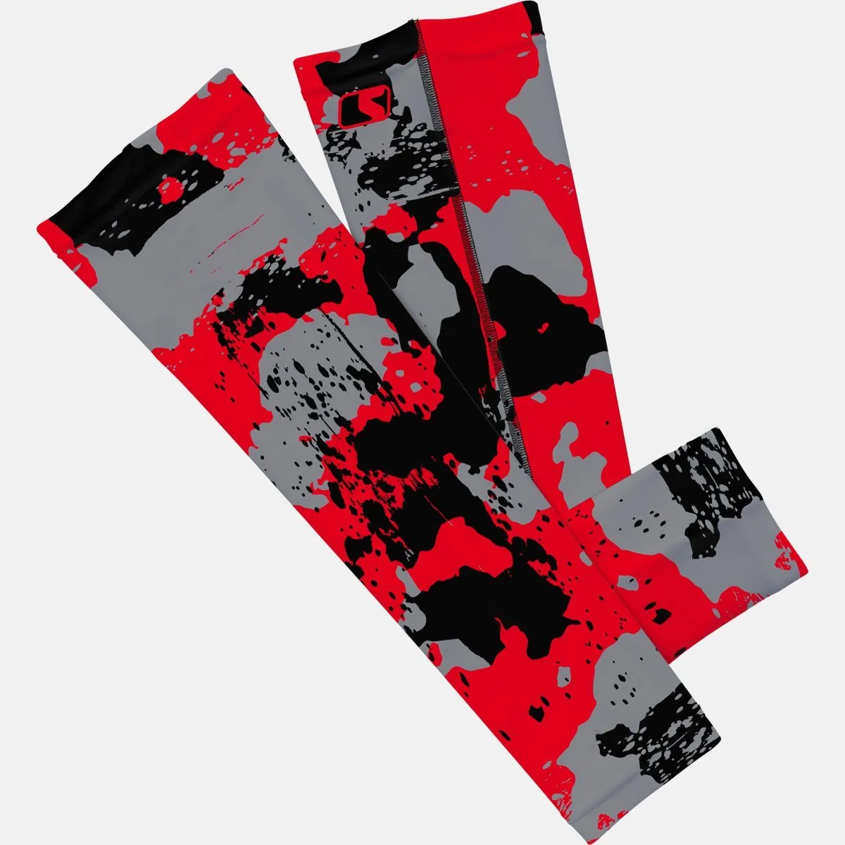 Corrosive Gray Black Red Arm Sleeve