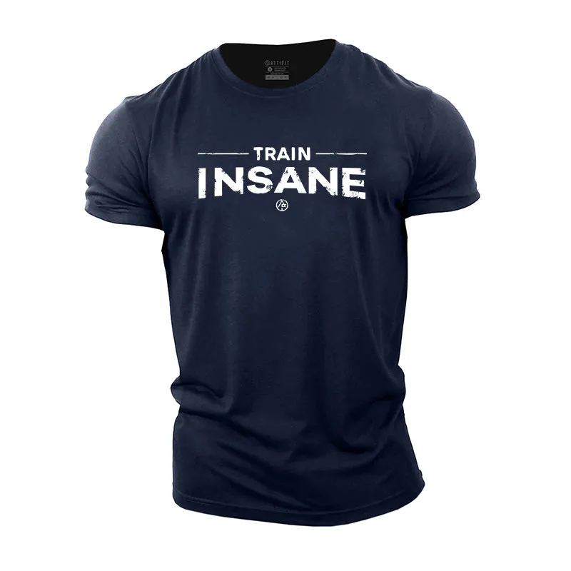 Cotton Train Insane Graphic Men's Fitness T-shirts