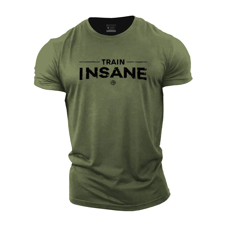 Cotton Train Insane Graphic Men's Fitness T-shirts
