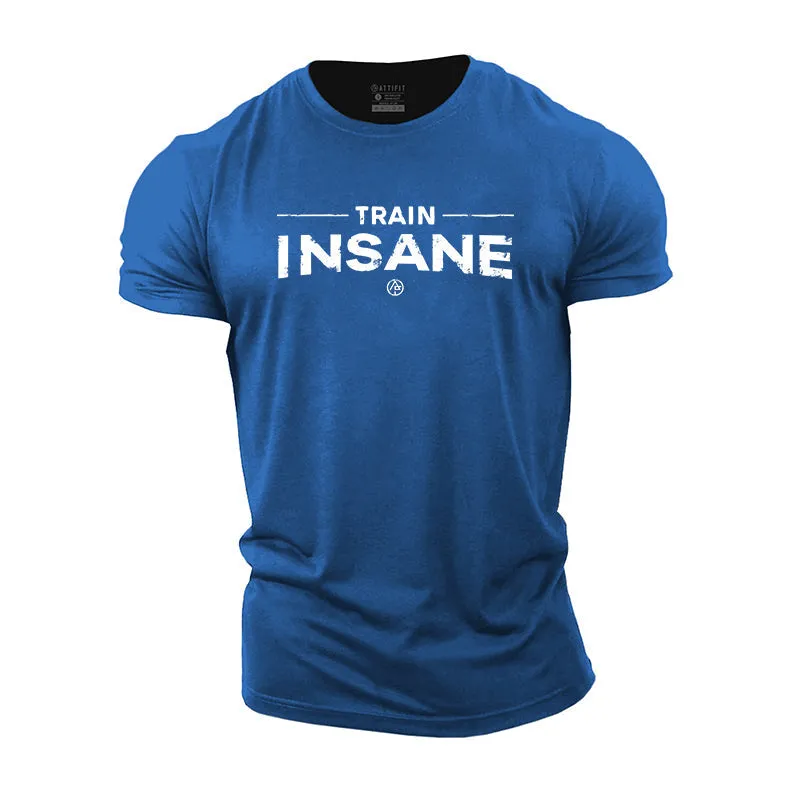 Cotton Train Insane Graphic Men's Fitness T-shirts