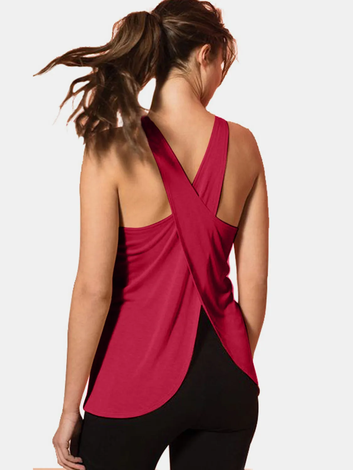 Crisscross Scoop Neck Tank