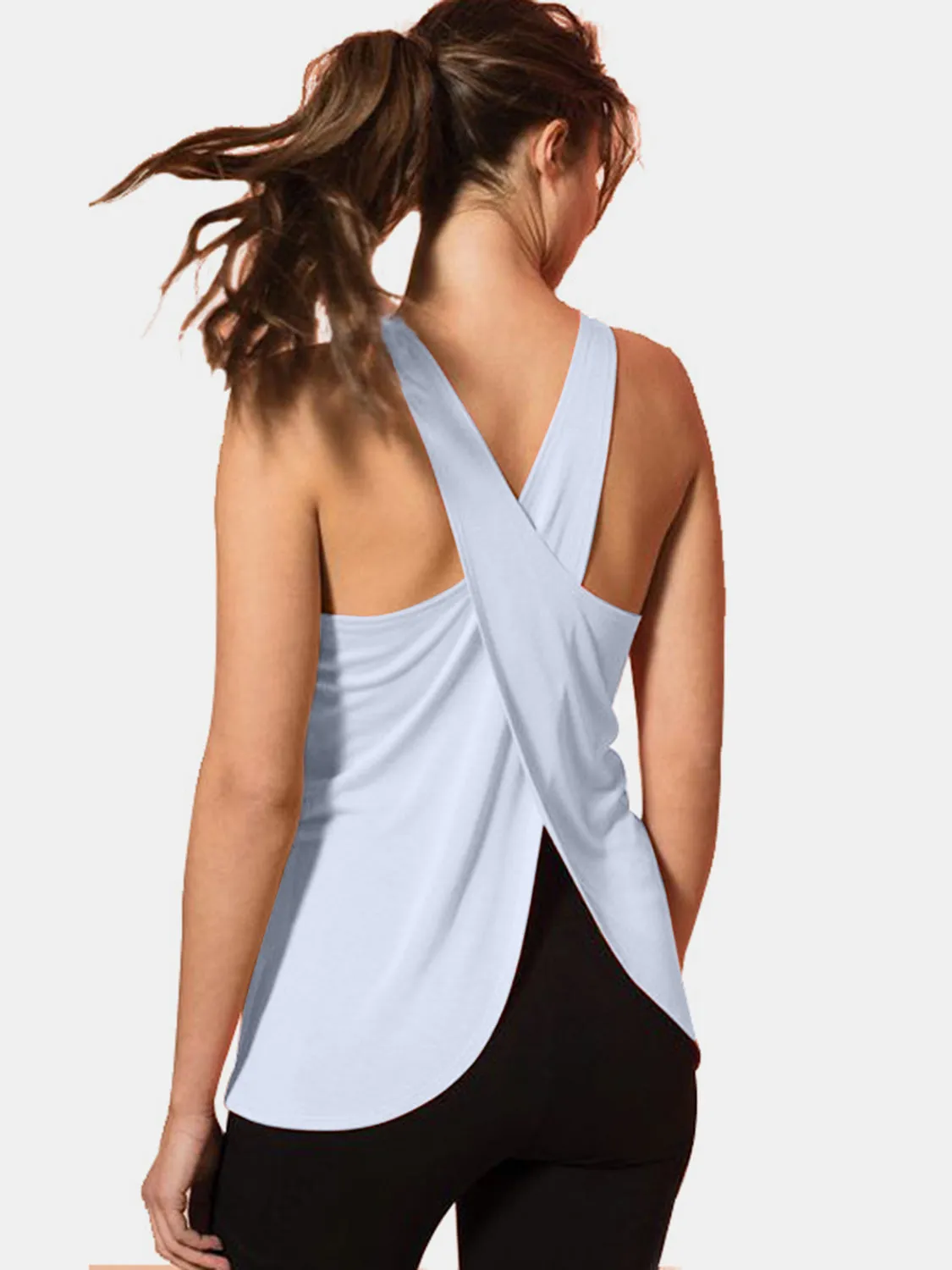 Crisscross Scoop Neck Tank