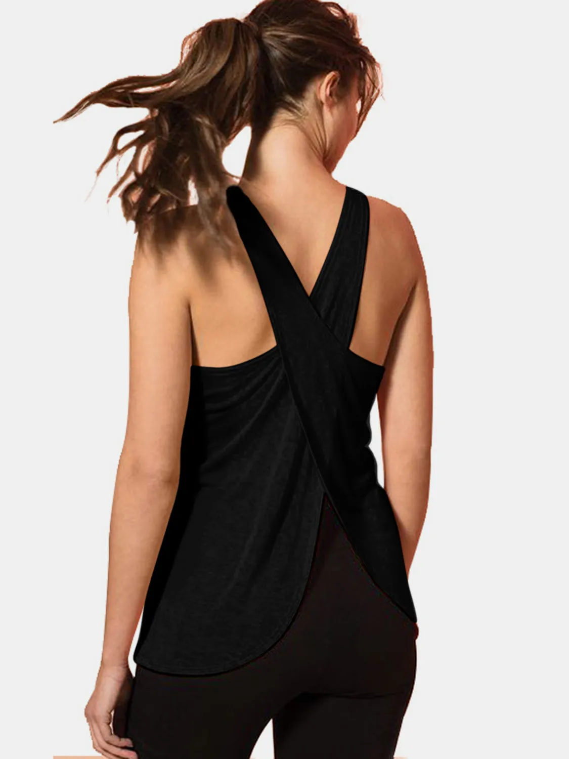 Crisscross Scoop Neck Tank