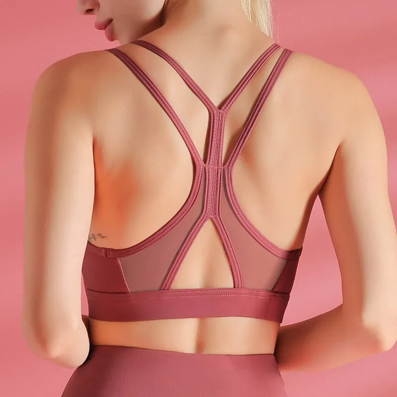 Cross Back High Impact Sports Bra