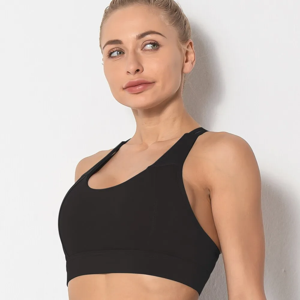Cross Back High Impact Sports Bra