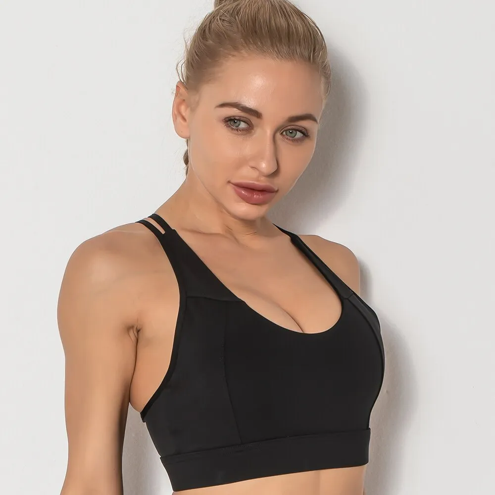 Cross Back High Impact Sports Bra