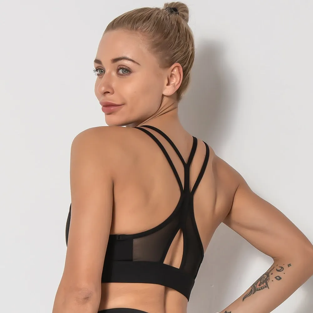 Cross Back High Impact Sports Bra