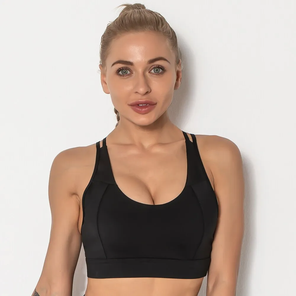 Cross Back High Impact Sports Bra