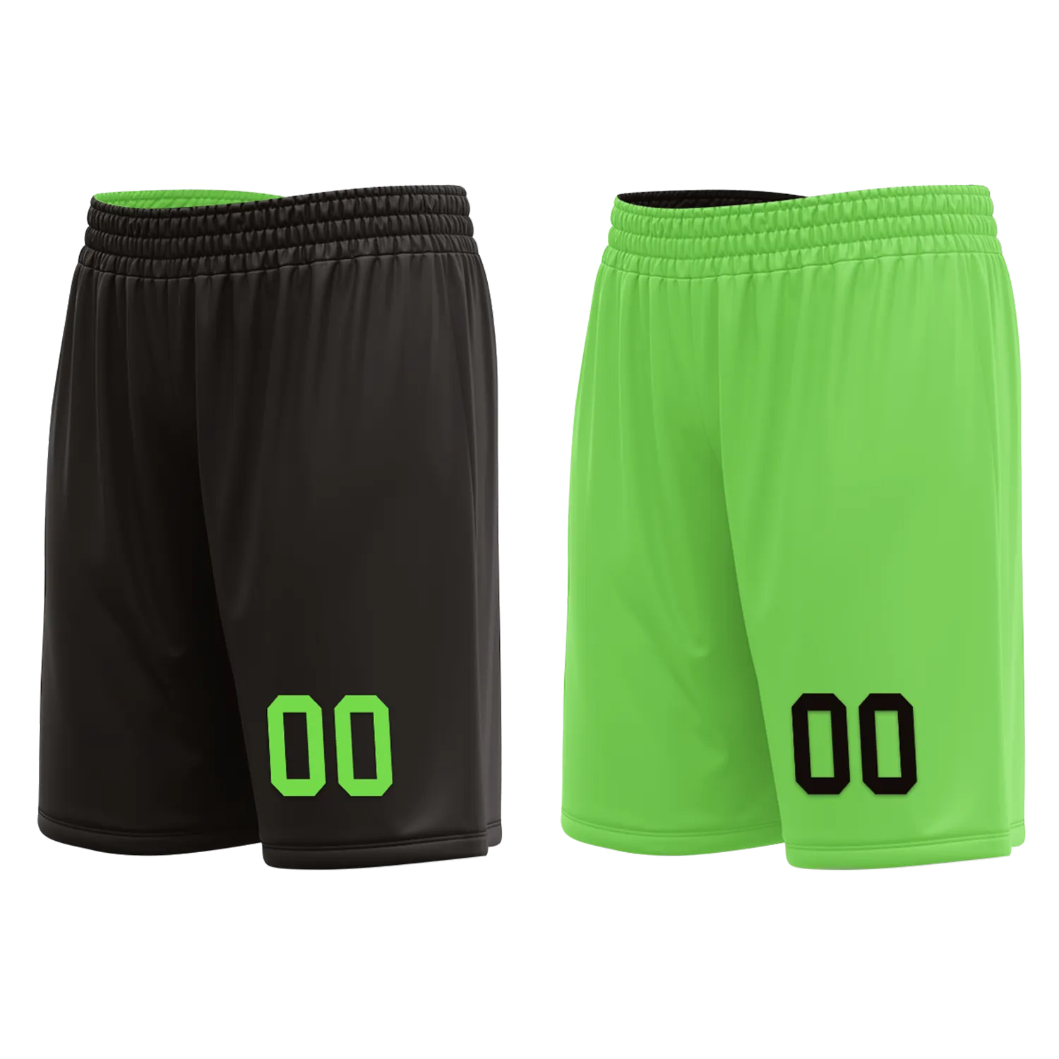 Custom Black Green Classic Style Reversible Basketball Uniform Personalized Ordinary BBJR-D017049