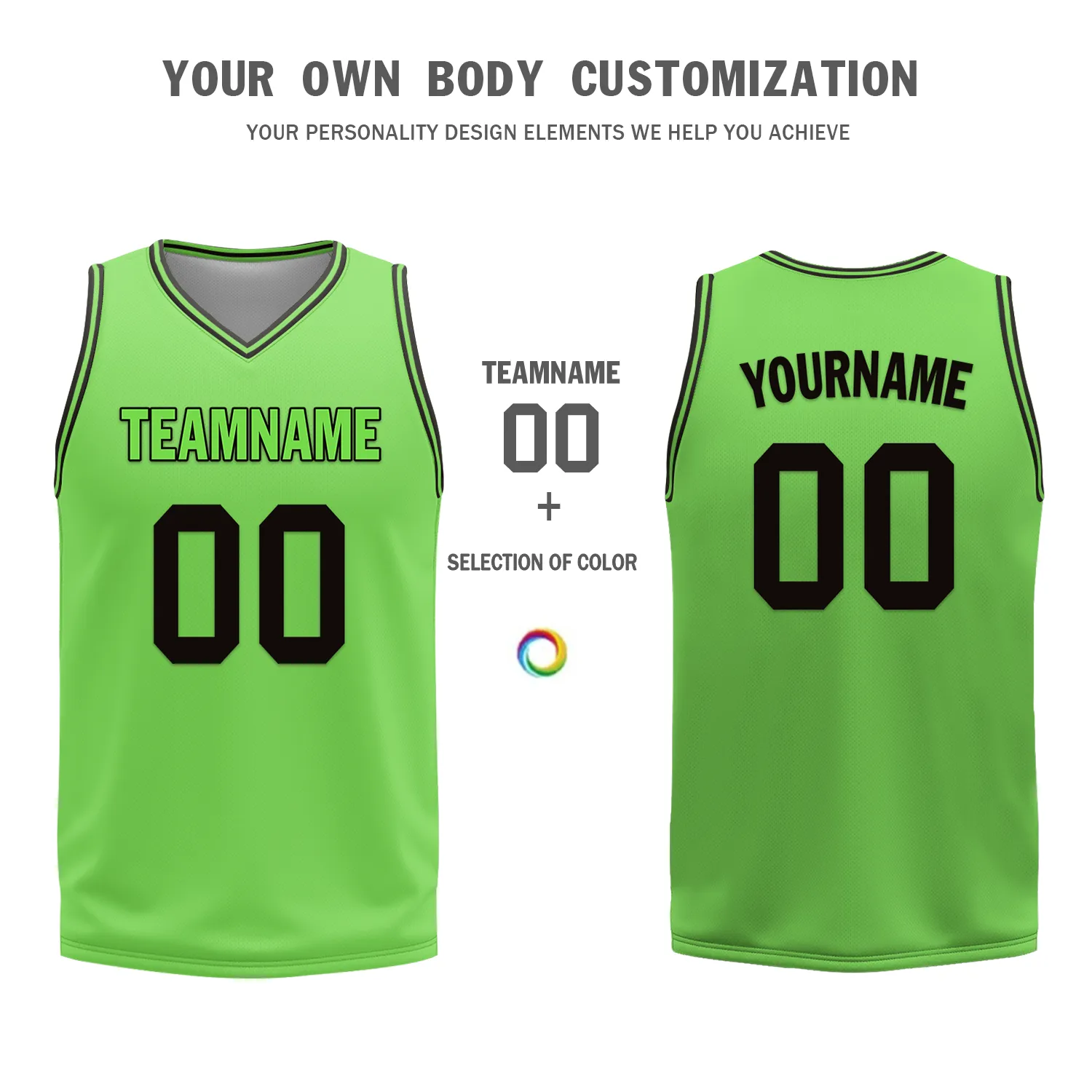 Custom Black Green Classic Style Reversible Basketball Uniform Personalized Ordinary BBJR-D017049
