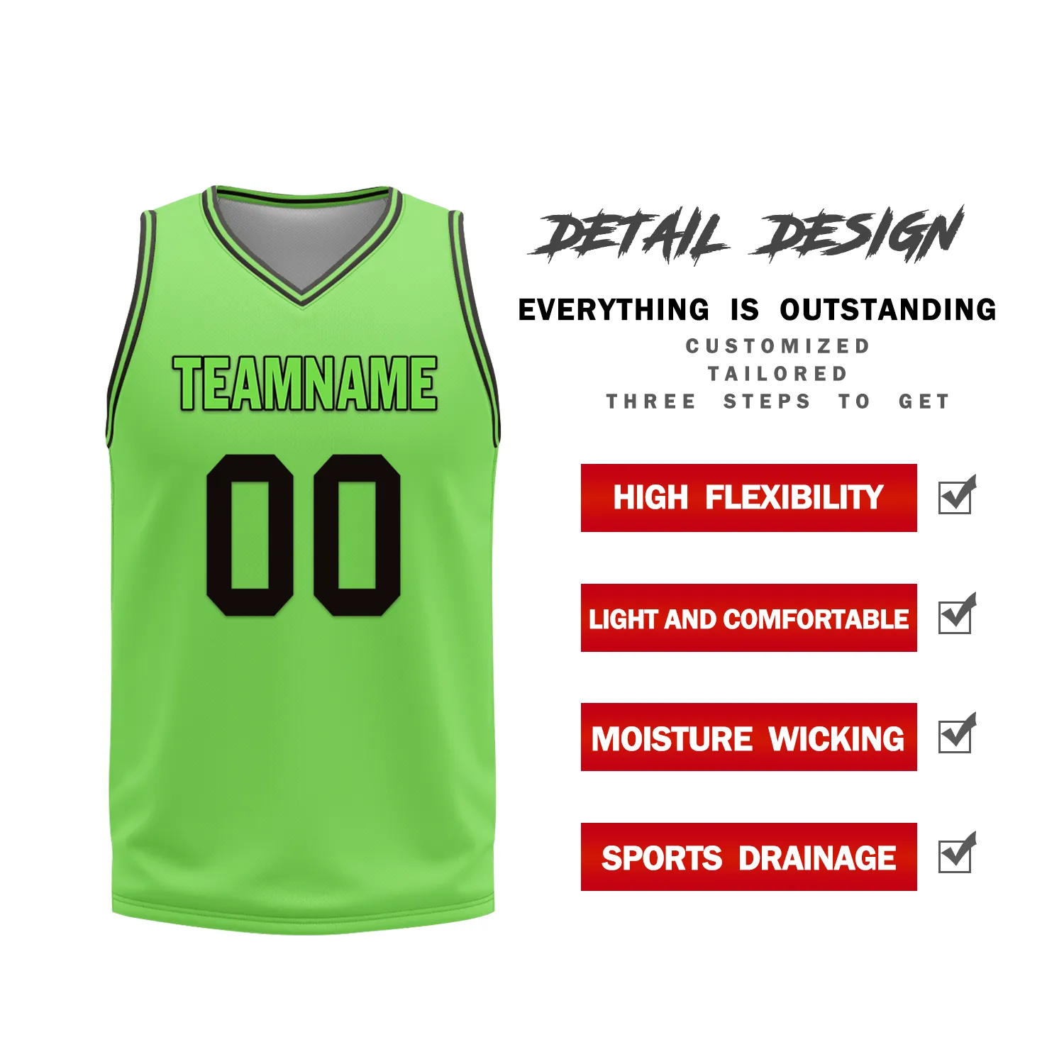 Custom Black Green Classic Style Reversible Basketball Uniform Personalized Ordinary BBJR-D017049
