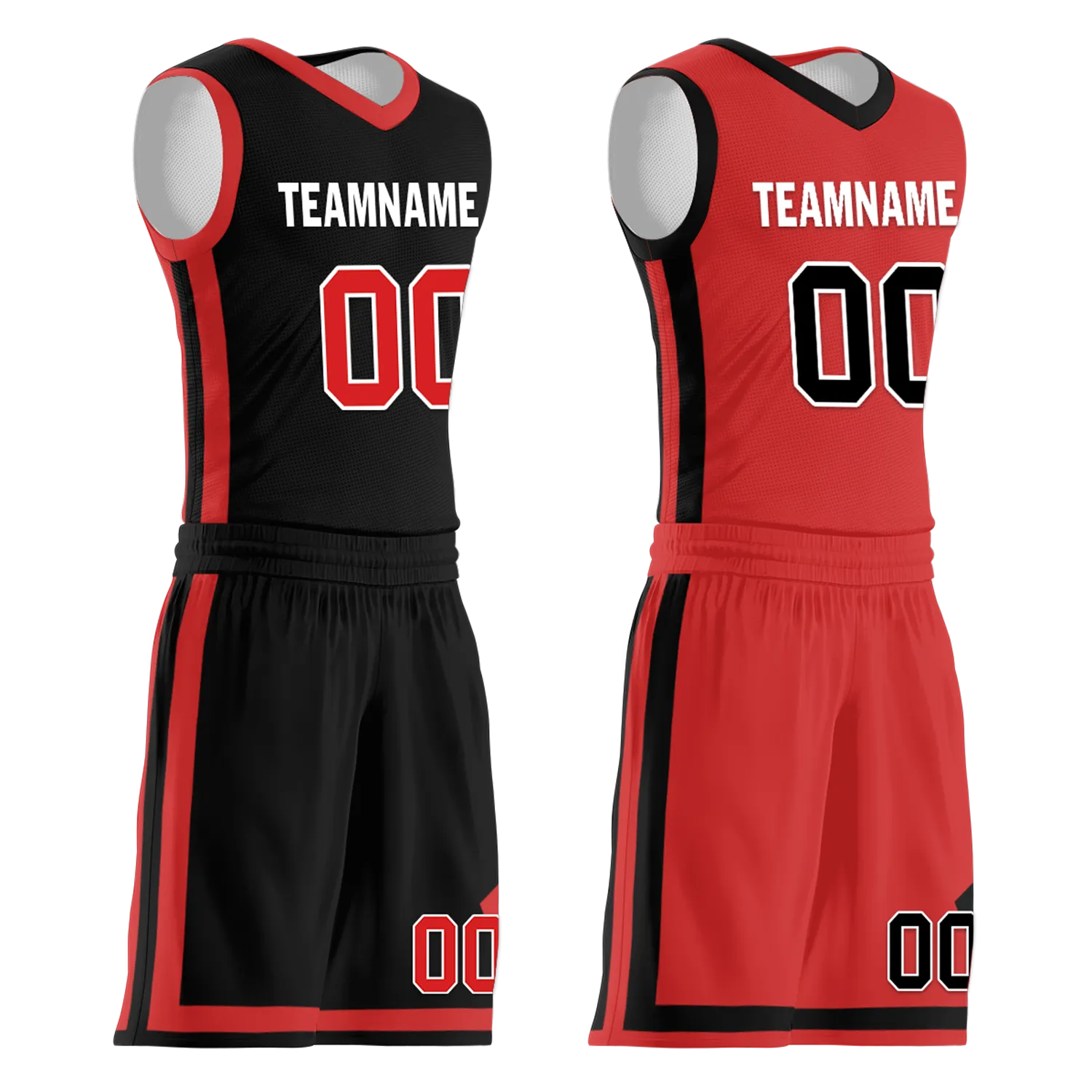 Custom Black White Classic Style Reversible Basketball Uniform Personalized BBJR-D017006
