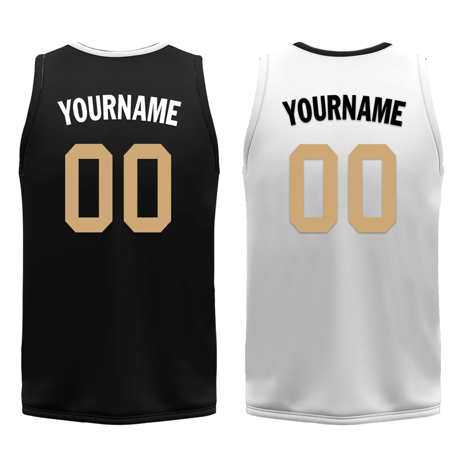 Custom Black White Classic Style Reversible Basketball Uniform Personalized COOLMAX BBJR-D017044