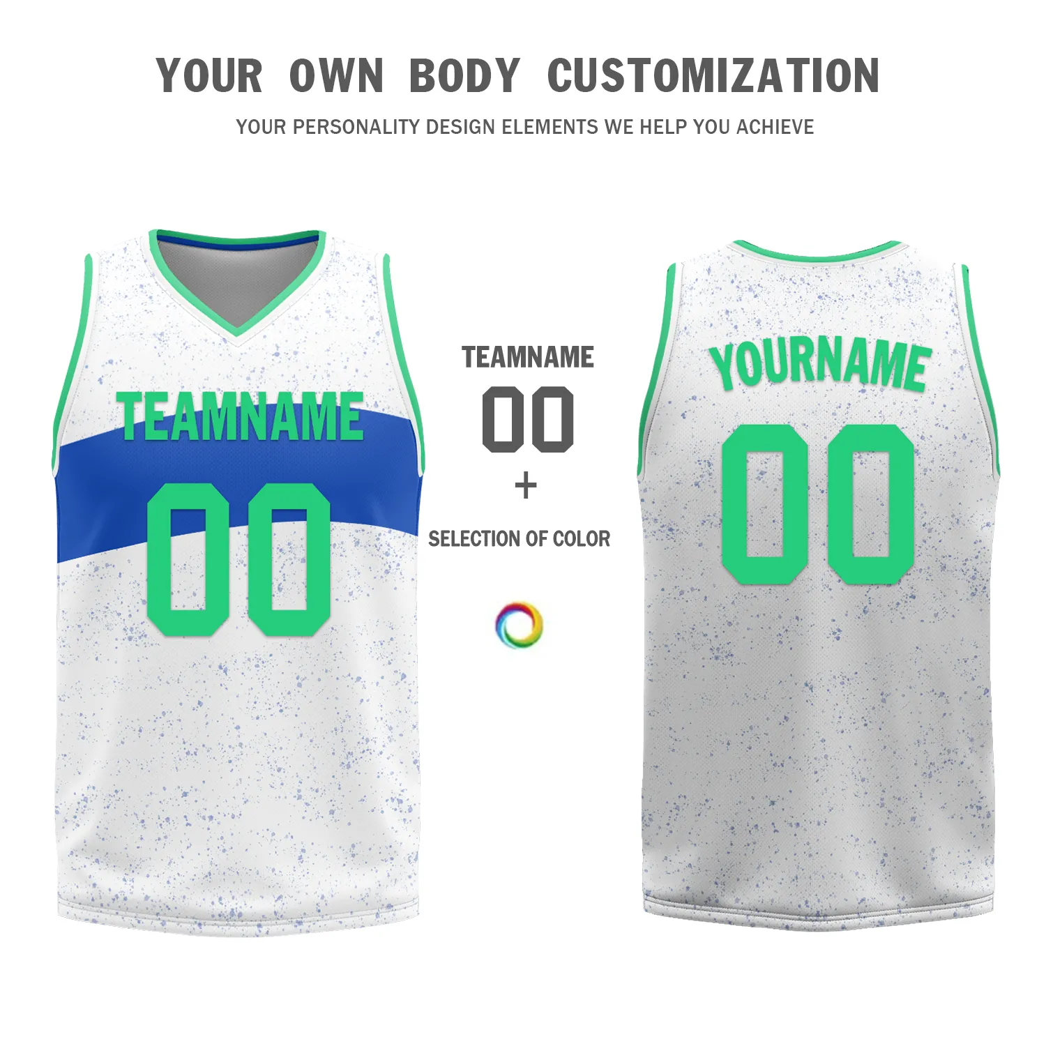 Custom Blue White Classic Style Reversible Basketball Uniform Personalized BBJR-D017009