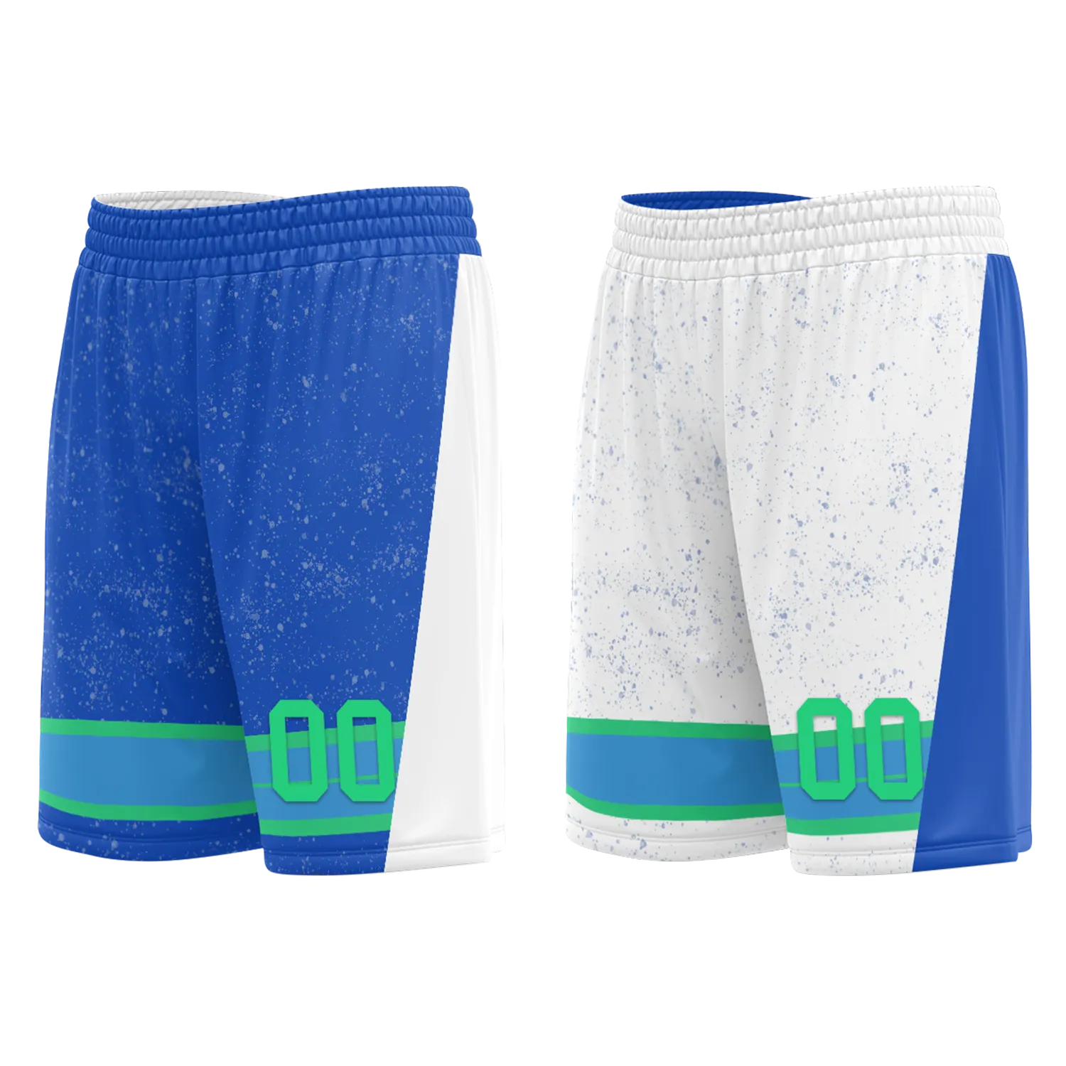 Custom Blue White Classic Style Reversible Basketball Uniform Personalized BBJR-D017009